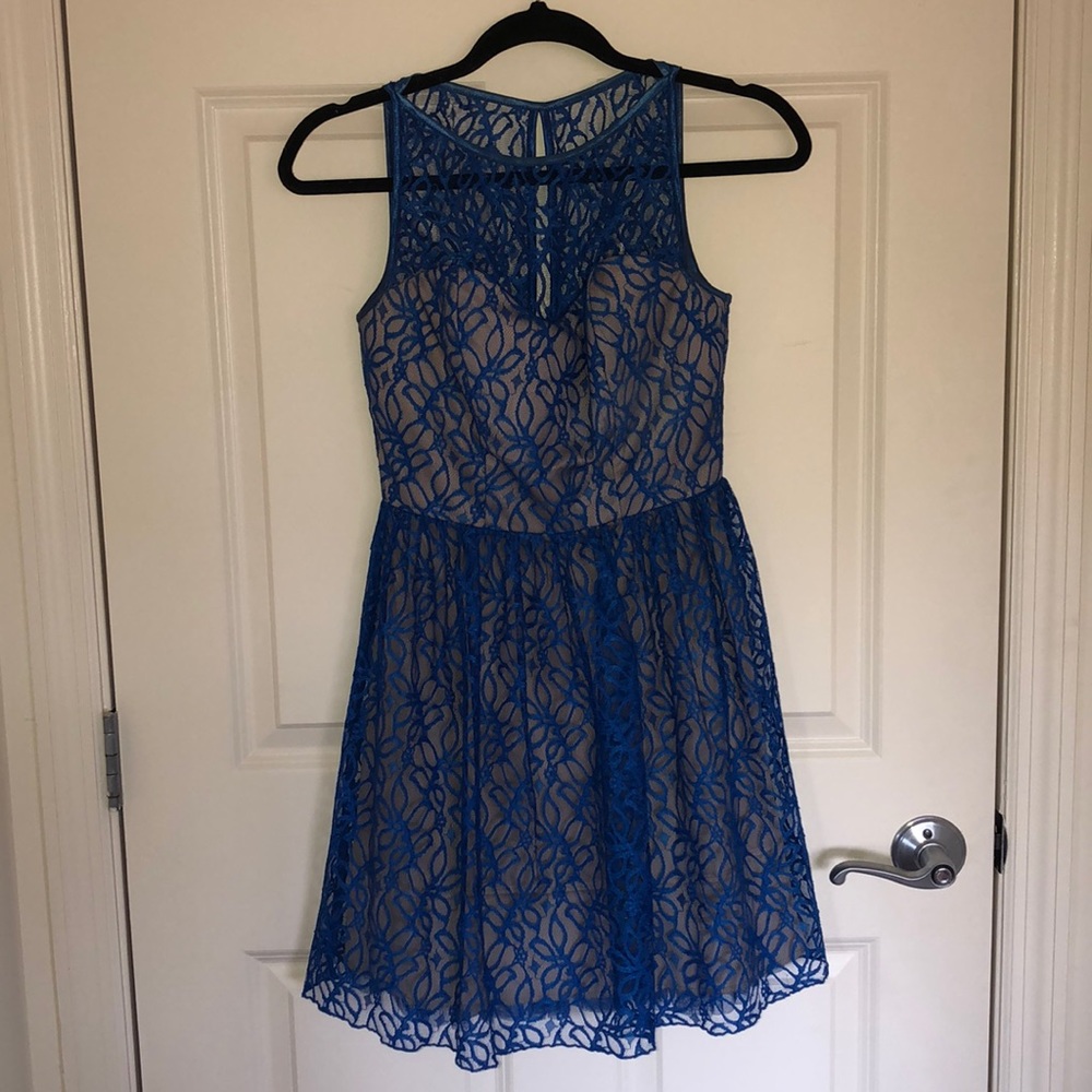 Blue lace dress